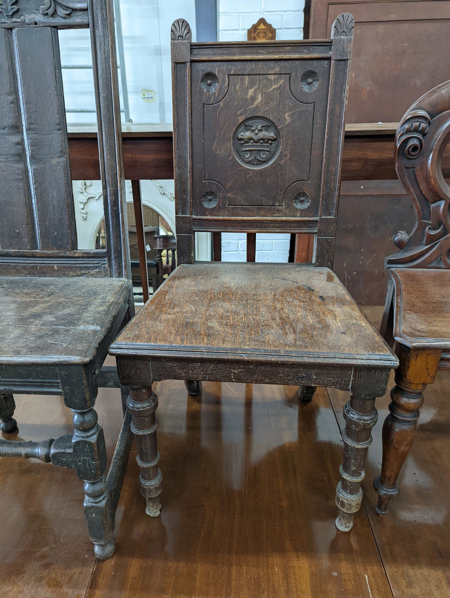 A 18th century oak side chair